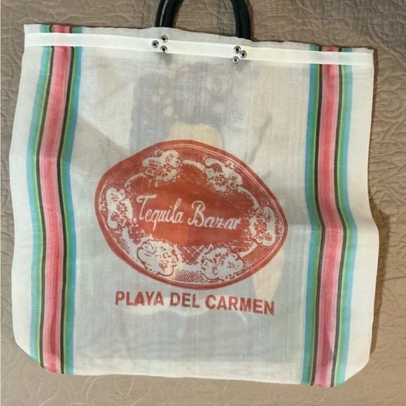 Frida Kahlo Mexican Artist Bundle 3 Mesh Tote Bags - White, Green and Yellow - Picture 2 of 9